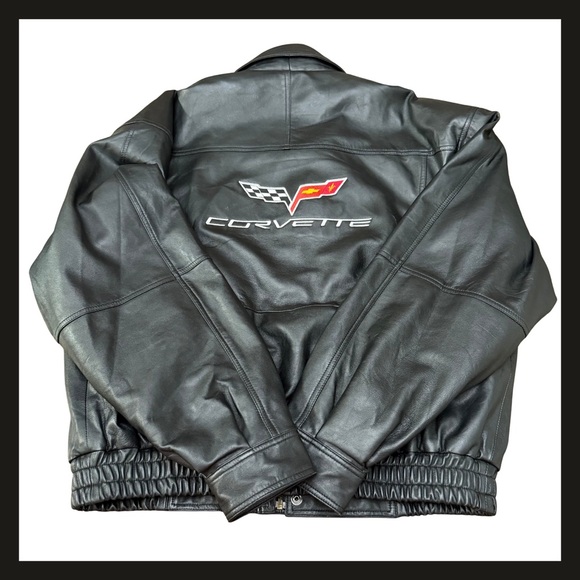 Corvette Z06 505 HP Leather Jacket Men’s XL Mad House GM Licensed Black EUC - Picture 7 of 12